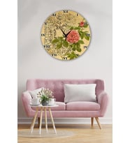 Bilge Retro Tasarımlı Duvar Saati 35x35cm (Baskılı)