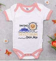 BK Kids Kişiye Özel Pembe Bebek Body Zıbın - Model 93