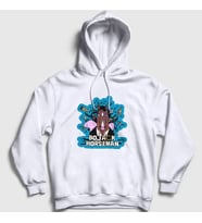 Presmono Unisex Beyaz Life Bojack Horseman Kapüşonlu Sweatshirt 435897tt