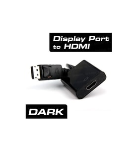 Dark DisplayPort to HDMI Dişi Çevirici 4K