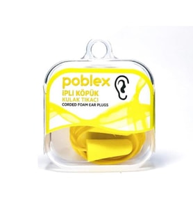 Poblex İPLİ Köpük Kulak Tıkacı - Kulak Koruyucu Tıpası
