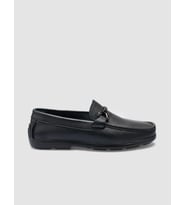 %100 Hakiki Deri Siyah Toka Detaylı Erkek Loafer
