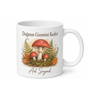 Mantar Toplayanlara Doğanın Gizemi Kırmızı Beyaz Mantar Kupa Bardak Hediye