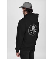 Kuru Kafa Baskılı Hoodie, Erkek Kapüşonlu Sweatshirt, Tam Pamuk Kışlık (Siyah)