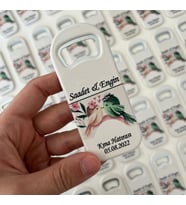 25Adet Aşık Kuşlar Temalı Baskılı Açacak Magnet Söz, Nişan, Nikah, Yenidoğan ve Yaş Magnet