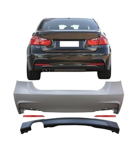 bmw 3.seri f30 uyumlu plastik mtech arka tampon set
