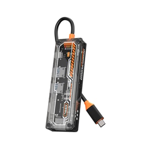 ALLY 6in1 Type-c To USB3.0 + USB2.0 + Type-c PD 100W + SD + TF + HDMI Çoğaltıcı Hub (Şeffaf)