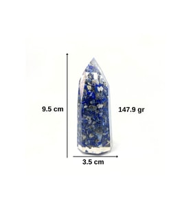 Sertifikalı Lapis Lazuli Organit Piramit Doğal Taş