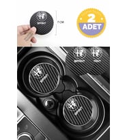 Alfa Romeo Sprint Modeline Uygun Karbon Araç Bardak Altlığı 2 Adet Alfa Romeo Sprint İç Mekanı İçin Şık 7 cm Tasarım