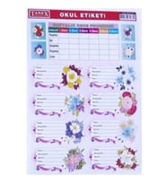 Tanex Okul Etiketi 3Lü - 3 paket
