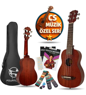 Fourtune Raya UKS-21MN Soprano Ukulele Maun Hakiki Ağaç (ÖZEL SERİ) (KAHVE-KAHVE)