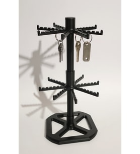 40cm 2 Standlı Ayaklı ve Hareketli Anahtarlık Askısı (Siyah)