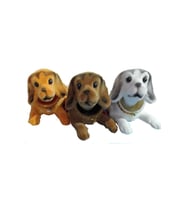 3 Adet Kafa Sallayan Köpek Araç İçi Aksesuar 17x9x7 cm Farklı Renklerde
