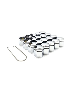 17 mm Krom Renk Bijon Kapağı 20 Adet