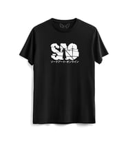Sword Art Online Resim Baskılı Siyah Tshirt