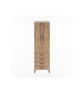 Hyperion Dolap 3 Raflı 4 Çekmeceli 2 Kapaklı 60x44x195 Aytaşı-Çam