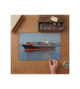 Büyük Kuru Yük Gemisi Tasarımı 240 parça Ahşap Puzzle Ahşap Kutuda MP08001