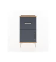 Arges Komodin Tek Raflı Tek Çekmeceli Tek Kapaklı 44x30x80 Çam-Antrasit