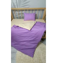 Baby Clime; 5 Parça Bebek Çocuk Uyku Seti - 90x130 Yorgan - Mobilya Beşik ve Park Yatak Ölçülerine Uyumlu (Mor)