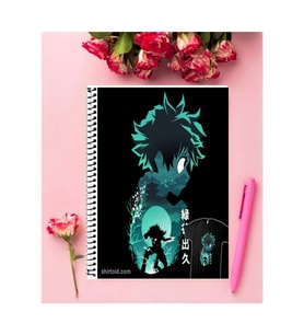 Midoriya Izuku Anime Defter 1 Adet Özel Tasarım A4 Boyutu 21*29 Cm Telli Çizgili Defter