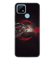 Realme C11 C21 C21Y C25Y C11 2021 Kılıf Desemli Silikon Kurt ve Ay Yıldız 1403