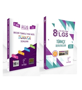 KARE KÖK YAYINLARI LGS 8.SINIF TÜRKÇE BECERİ TEMELLİ SORU BANKASI + TÜRKÇE 20'li DENEME KİTABI
