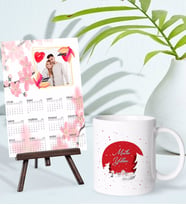 BK Gift Kişiye Özel Yılbaşı Tasarımlı Kupa Bardak ve 13x18cm Fotoğraf Kartlı Şövaleli 2024 Takvim Hediye Seti-37