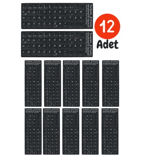 MN6 MF01 Türkçe F Klavye Sticker/Kaliteli PVC-12 Adet/Türkçe F Klavye Etiketi