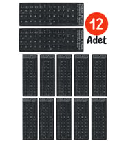 MN6 MF01 Türkçe F Klavye Sticker/Kaliteli PVC-12 Adet/Türkçe F Klavye Etiketi