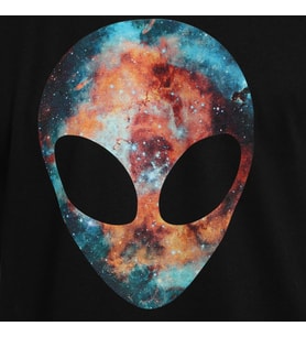 Bant Giyim - Alien Cosmos Siyah Erkek T-shirt Tişört