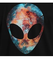 Bant Giyim - Alien Cosmos Siyah Erkek T-shirt Tişört