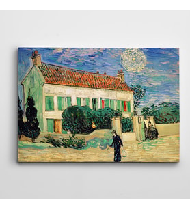 Vincent Van Gogh White House Night Kanvas Tablo