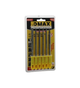 6PCS MİNİ ÇELİK EĞE SETİ DÜZ - YUVARLAK - YARI DAİRESEL - KARE - ÜÇGEN (5680)