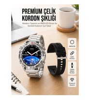 Mey İthalat® 2025 Model Yuvarlak Ekran Android ve İOS Uyumlu GPS Takibi Yapabilen Akıllı Saat Yeni N