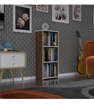Kenzlife kitaplık süper ga 090*40*19 cvz 3 katlı tek bölme ofis mutfak banyo dolabı arkalıksız (Karışık)