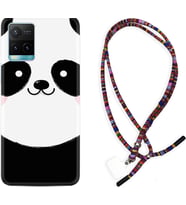 Vivo Y11S Y21S Y20 Y20S Y70 Kılıf Boyun Asklı Rasta Silikon Sevimli Panda 1794