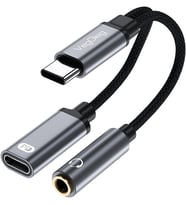 Type-C to 3.5mm Kulaklık ve Type-C Şarj Dönüştürücü Adaptör
