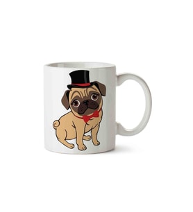Pug Puppy Canidae Toy Dog Köpek Porselen Kupa Bardak