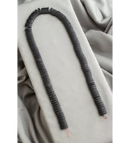 Hematit Doğal Taş Siyah Çift Delikli 3x10mm Dizi