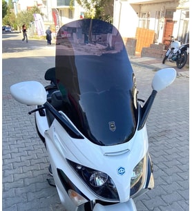 MOTOCAM Piaggio X Evo 250 Ön Cam 2008-2016 Model 58cm Siyah Renkli 4mm ORİJİNAL BOYLU