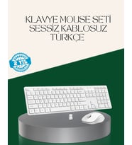 Ergonomik Kablosuz Klavye Mouse Takımı - Tam Boy, Sessiz ve Güvenilir