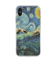 Iphone Xsmax Uyumlu Sanatsal Vintage Desenli Şeffaf Telefon Kılıfı