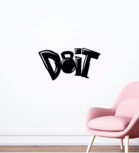 BK Home Do It Tasarımlı Ahşap Duvar Süsü-1 (Siyah)