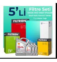 Filtron Mercedes X250 Filtre Bakım Seti Shell Motor Yağlı (2017-2020) 5 Li