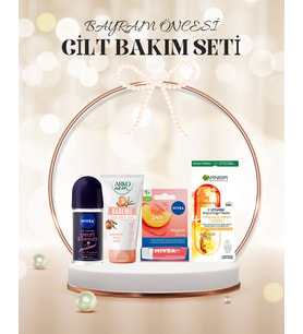 Bayram Hediye Bakım Seti – Nivea Roll On, Dudak Balmı, Garnier C Vitamini Maske, El Kremİ