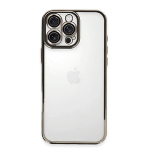 Apple İphone 16 Pro Kılıf Razer Lensli Silikon - Titanyum Gri