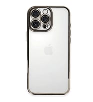Apple İphone 16 Pro Kılıf Razer Lensli Silikon - Titanyum Gri