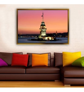 Altın Çerçeveli dekoratif tablo l2097 (Gold)