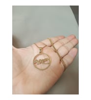 Mustafa Kemal Atatürk İmza Gold Renk 316L Paslanmaz Çelik Figür Kolye (Gümüş)
