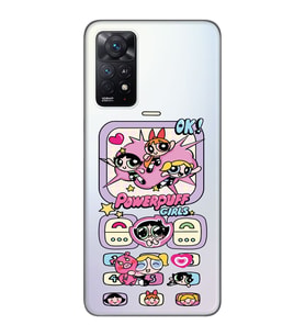Redmi Note 11 Pro Uyumlu Powerpuff Girls Tasarımlı Şeffaf Telefon Kılıfı